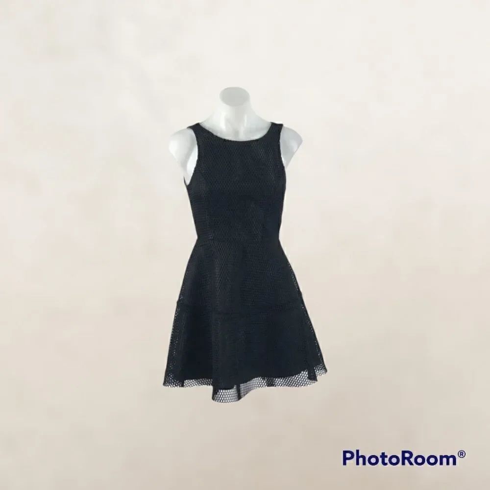 Finn clover Black Mesh Sleeveless dress sz XS